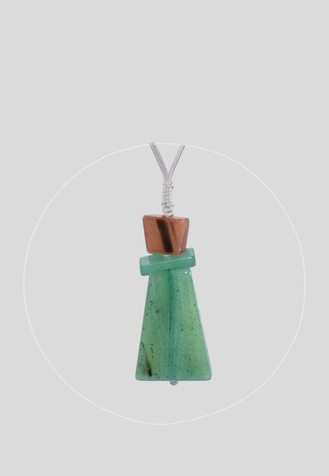 Collar Acrilico Trapecio Verde-1