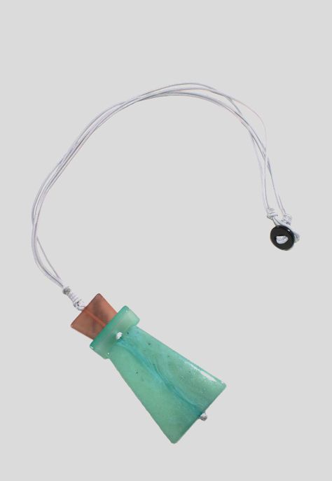 Collar Acrilico Trapecio Verde-2