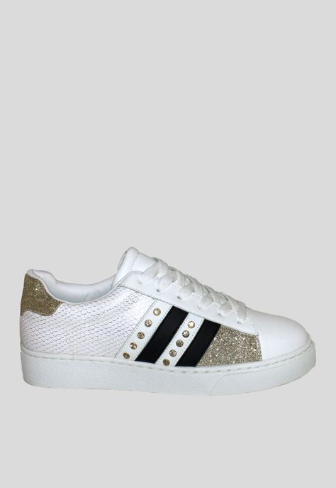 Zapatilla plana tacha later Blanco-1
