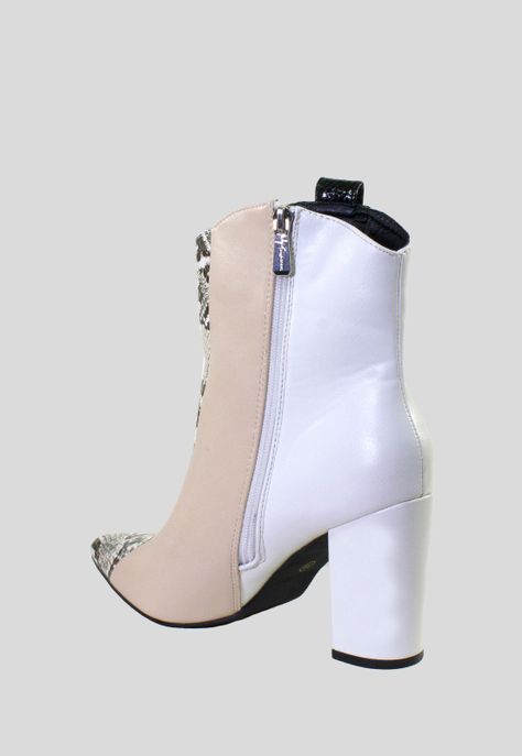 Botin mix materiales Beige-1