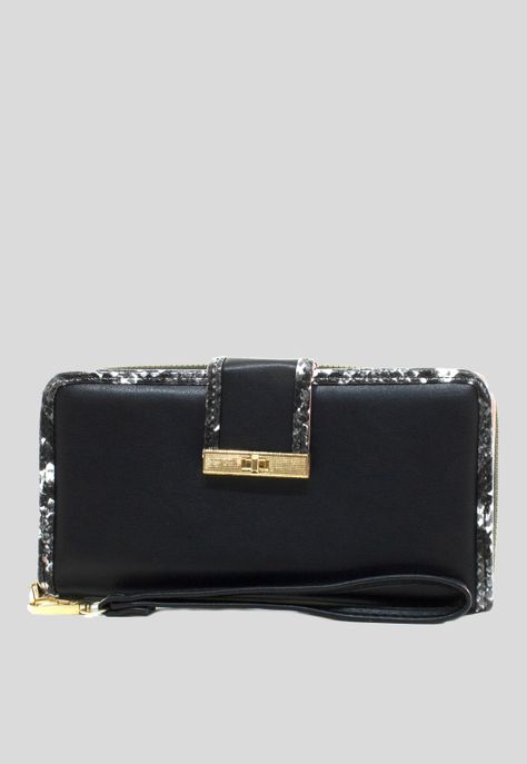 Billetera grande ribete piton Negro-2