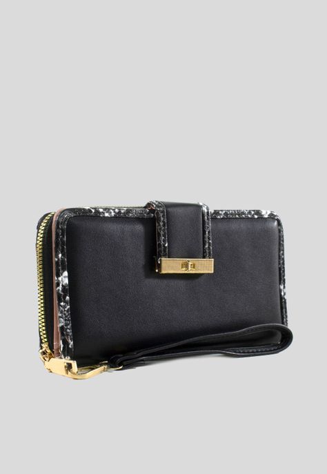 Billetera grande ribete piton Negro-3