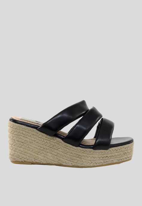 Sandalia Alta 3 Franjas Negro-1