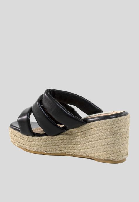 Sandalia Alta 3 Franjas Negro-2