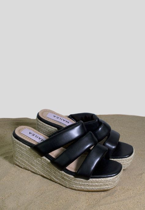 Sandalia Alta 3 Franjas Negro-3