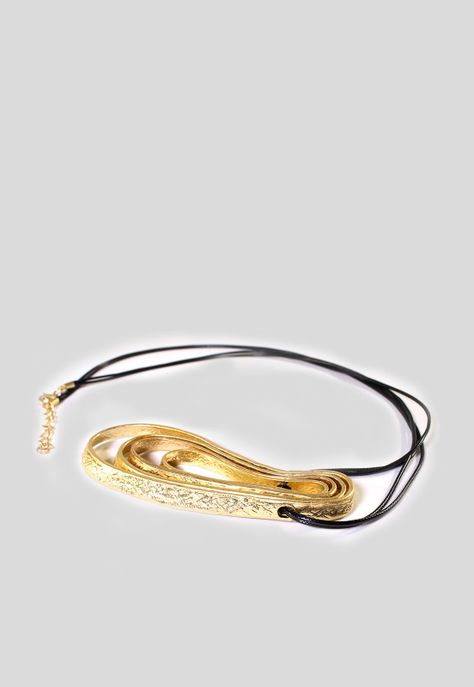 Collar Circulos Aplastado Oro-1