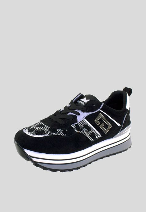 Zapatilla plataforma mix leo Negro-0