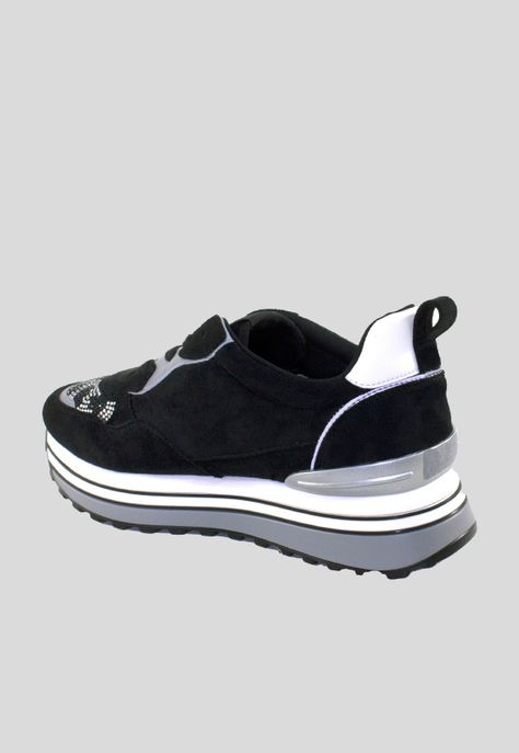 Zapatilla plataforma mix leo Negro-2