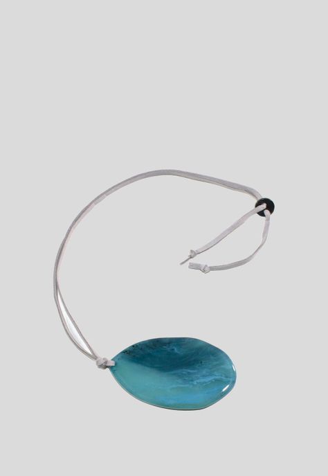 Collar Acrilico Gota  Petroleo-2