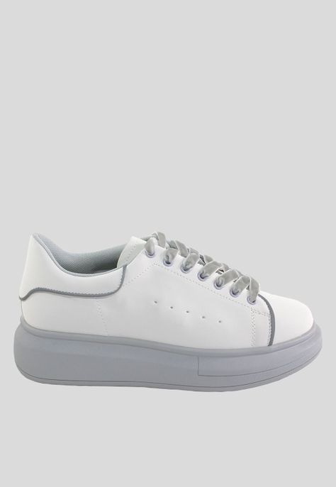 Zapatilla Planta Gris Blanco-1