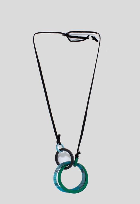 Collar 3 Argollas Verde-0