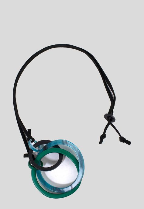 Collar 3 Argollas Verde-1