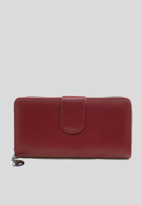Billetera grande franja piton Rojo-0