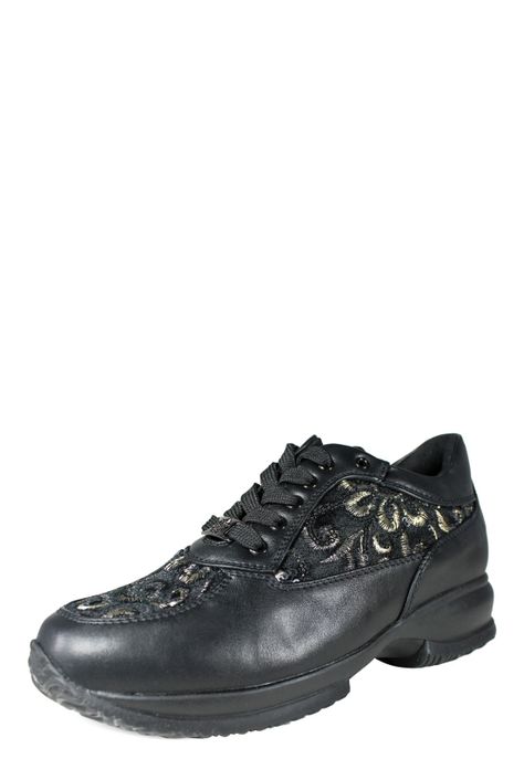 Zapatilla Bordado Flor Oro-0