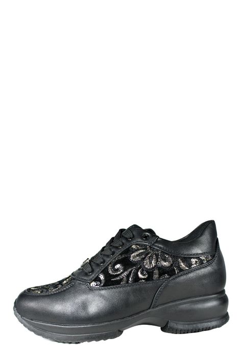Zapatilla Bordado Flor Oro-1
