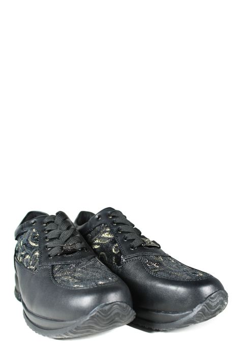 Zapatilla Bordado Flor Oro-3