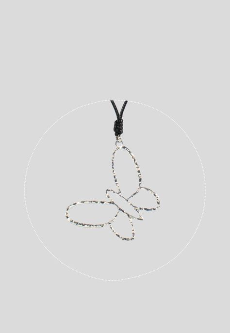 Collar largo mariposa Plata-1