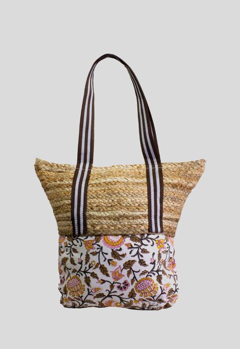 Cartera yute tela Beige-0