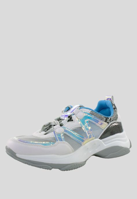 Zapatilla Mix Materiales Blanco-0