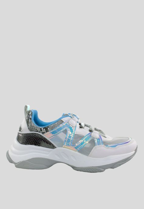 Zapatilla Mix Materiales Blanco-1