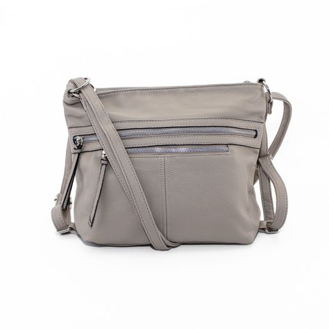Bandolera Mochila con 2 Cierres Taupe-0
