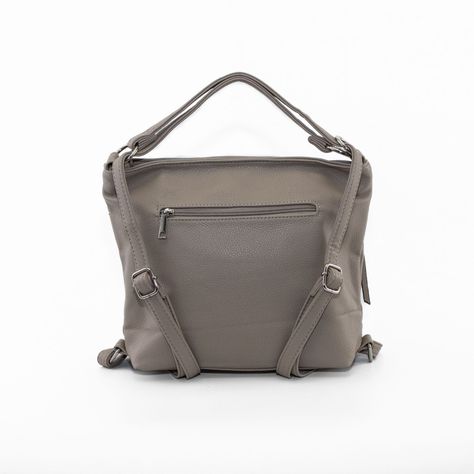 Bandolera Mochila con 2 Cierres Taupe-2