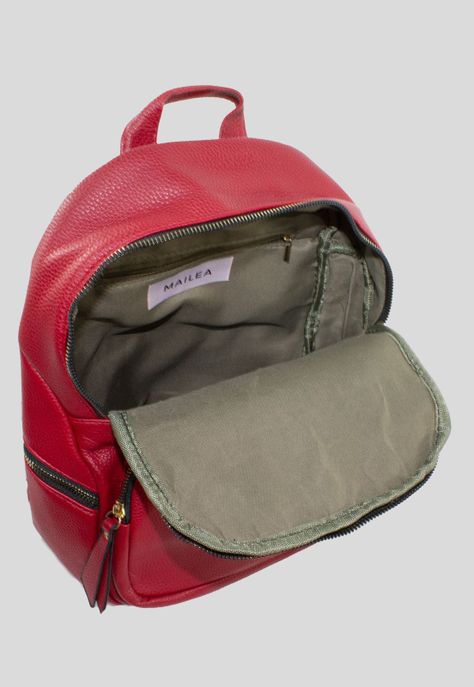 Mochila Bolsillo Rectangular Rojo-3