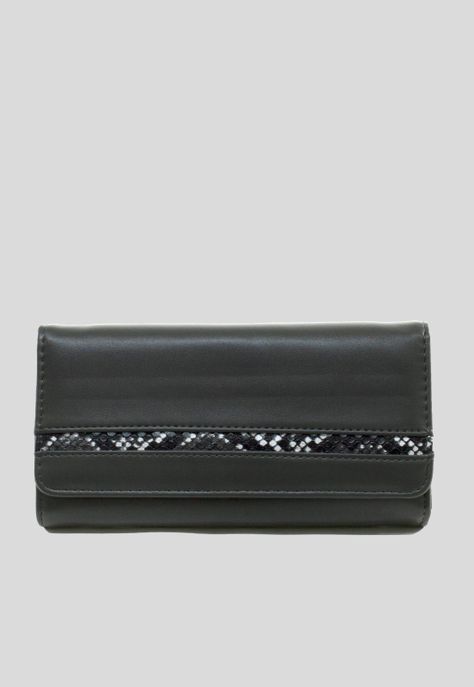 Billetera grande tapa piton Gris-0