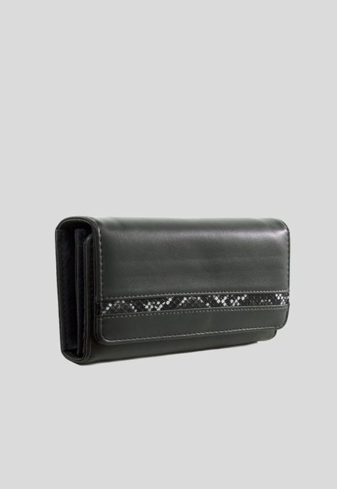 Billetera grande tapa piton Gris-1