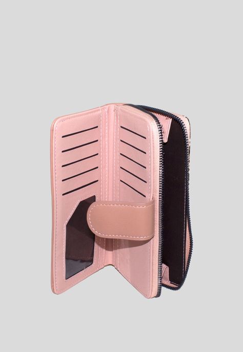 Billetera grande franja piton Rosado-3
