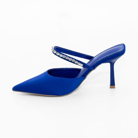 Puntilla Taco Strass Azul Mailea-2