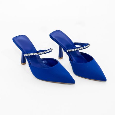 Puntilla Taco Strass Azul Mailea-3