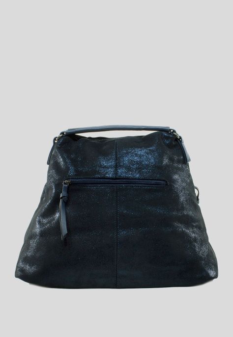 Cartera Grande Metal Cierre Azul-2