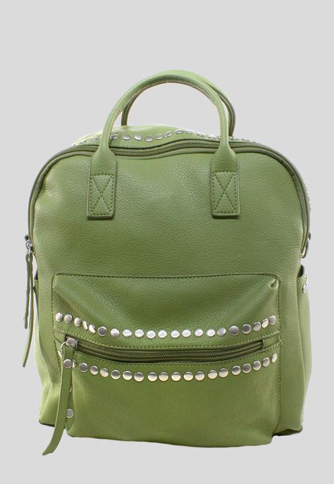 Mochila Tachas Bolsillo Verde-0