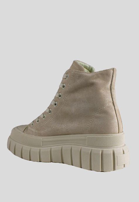 Botin Mujer Zapatilla Alto Khaki-2