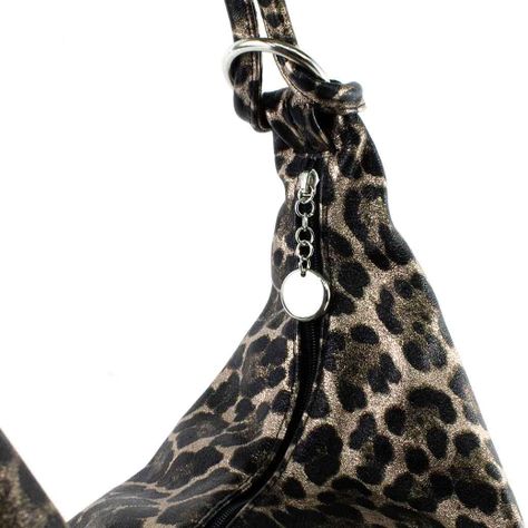 Cartera de Cuero Brillo 761 Mujer Leopardo Bronce Mailea-3