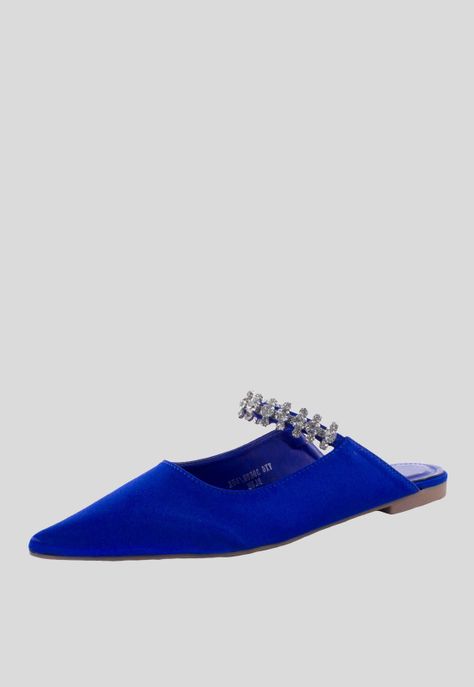 Puntilla Punta Raso C/Pas Strass Azul Rey-0