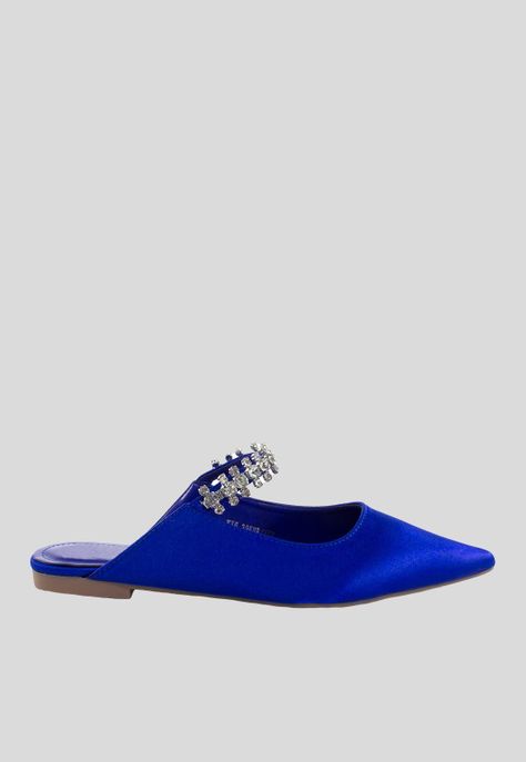 Puntilla Punta Raso C/Pas Strass Azul Rey-1