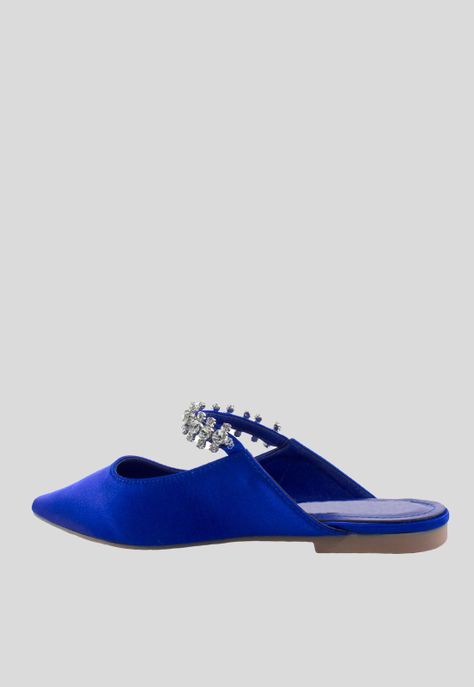 Puntilla Punta Raso C/Pas Strass Azul Rey-2
