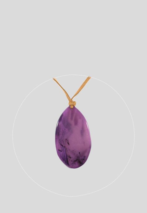 Collar Acrilico Gota Morado-2