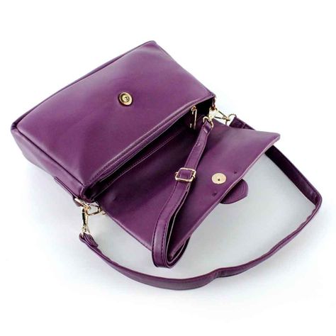 Cartera Ecocuero Lisa 639 Mujer Morado Mailea-3