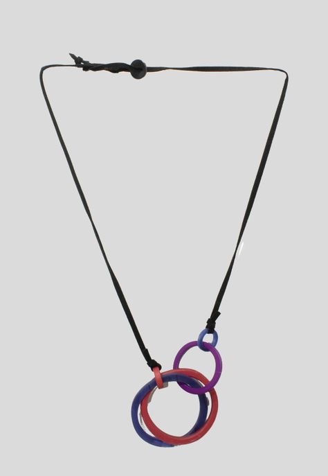 Collar 3 argollas Rojo-0