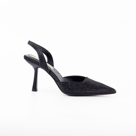 Stilleto Fiesta Full Strass 042 Mujer Negro Mailea-0