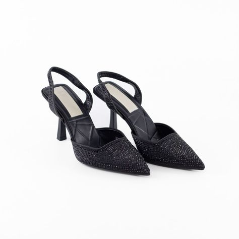 Stilleto Fiesta Full Strass 042 Mujer Negro Mailea-4