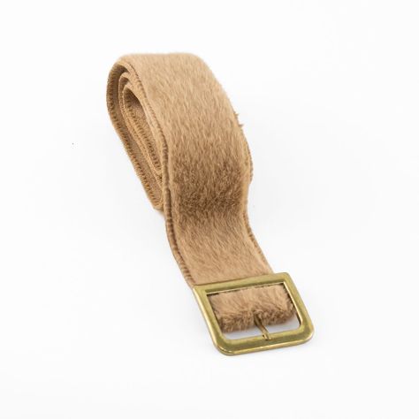 Cinturón Full Piel Hebilla Metal Mujer Camel Mailea-2