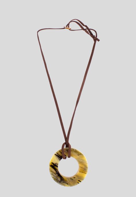 Collar Disco Acrilico Amarillo-0