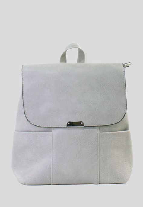 Mochila Con 2 Bolsillos Gris-0