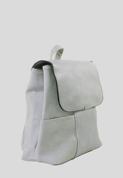Mochila Con 2 Bolsillos Gris-1