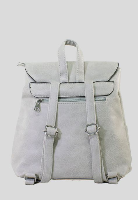 Mochila Con 2 Bolsillos Gris-2