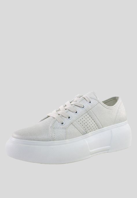 Zapatilla Alta Lisa Perforada Blanco-0